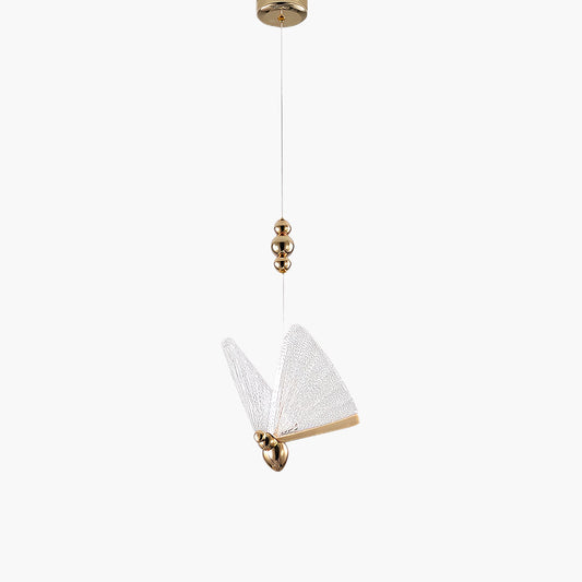 Butterfly Art Deco Brass Pendant Light