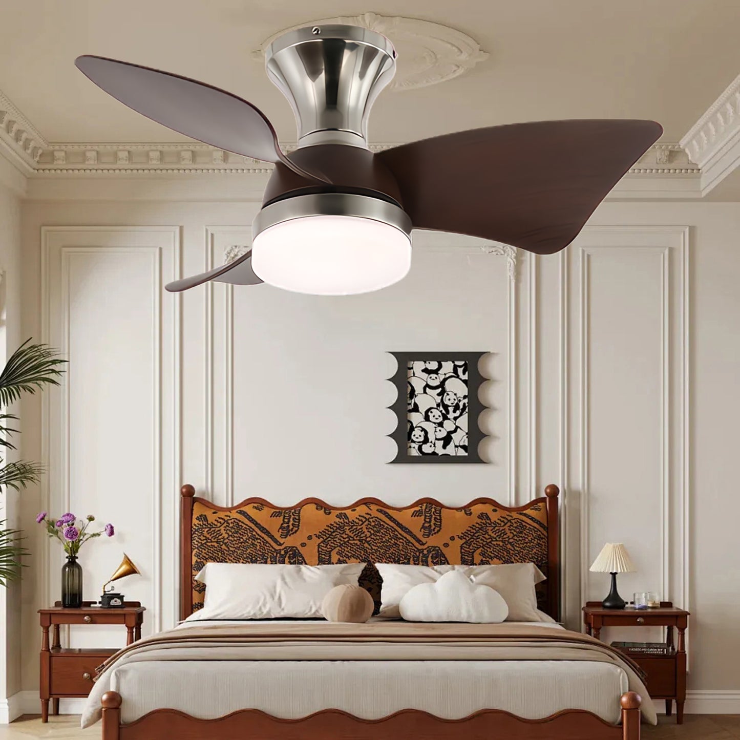 Calix 27 Modern Metal Ceiling Fan Light