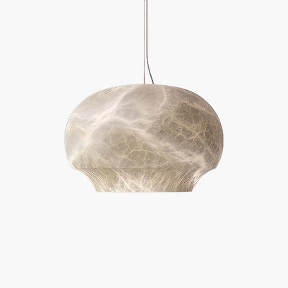 Camille Alabaster Eclectic Metal Pendant Lamp