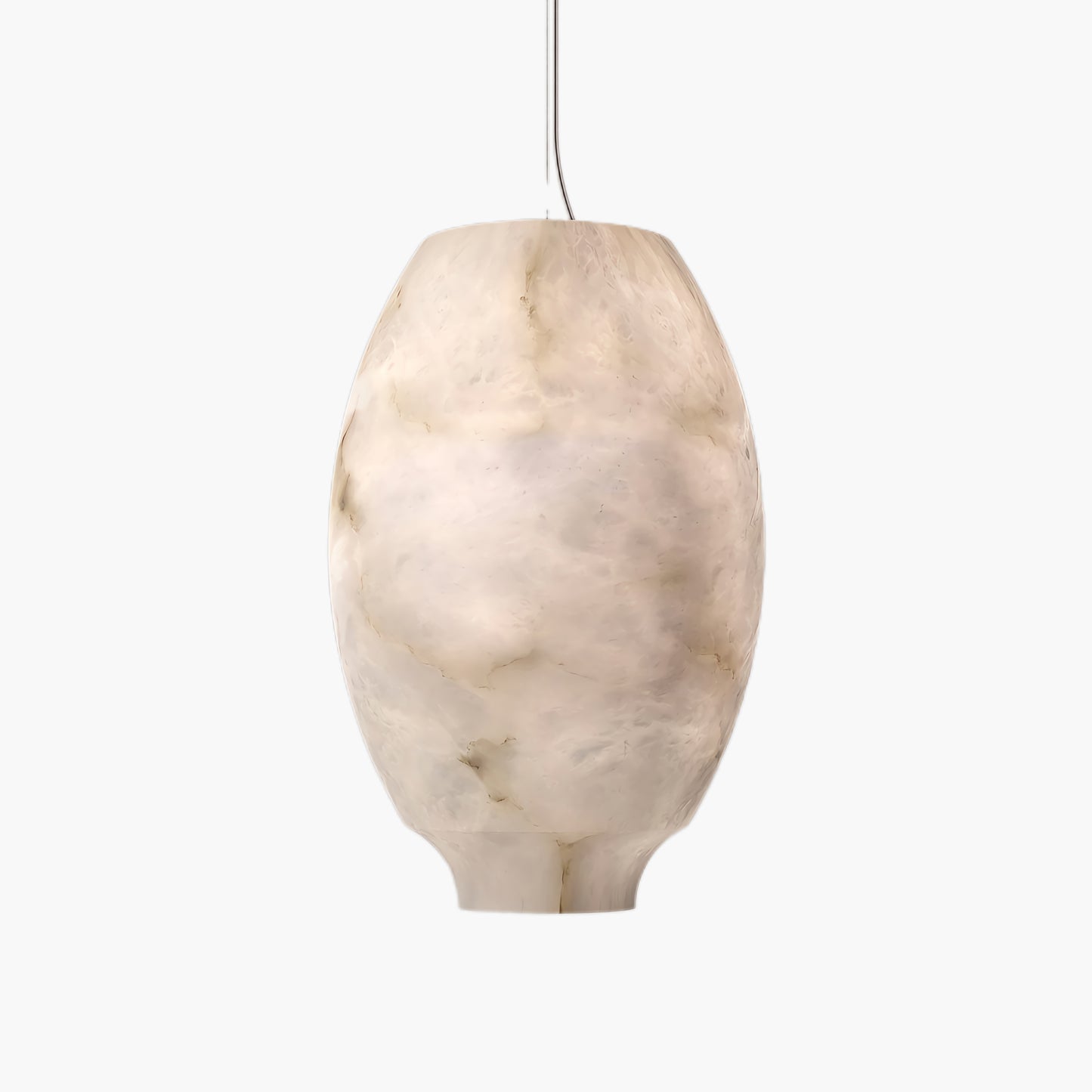 Camille Alabaster Eclectic Metal Pendant Lamp