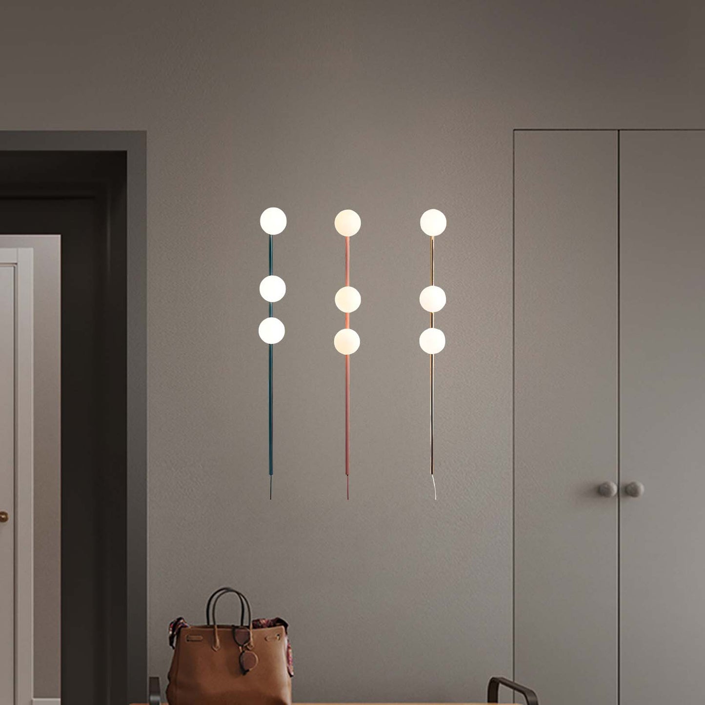 Candied Balls Minimalist Crystal Wall Light