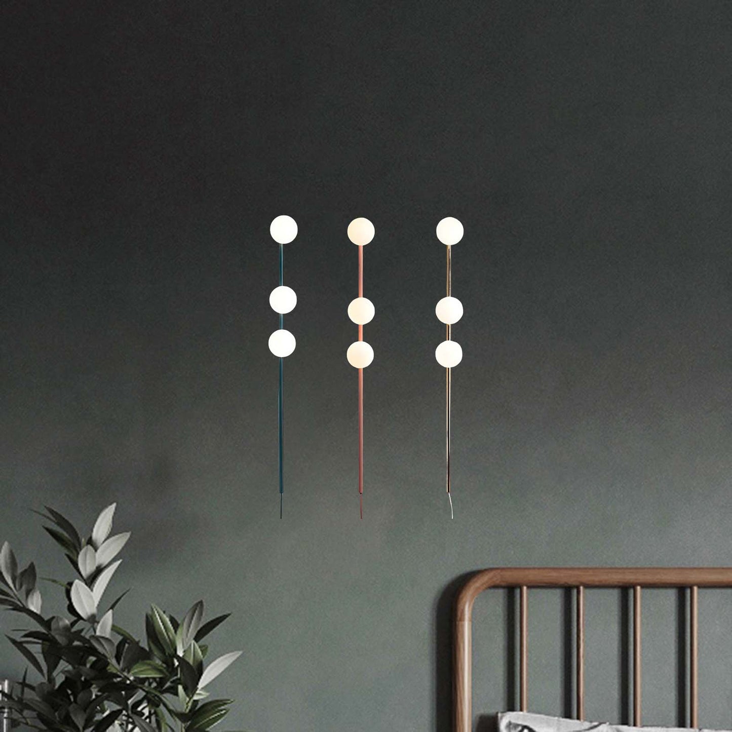 Candied Balls Minimalist Crystal Wall Light