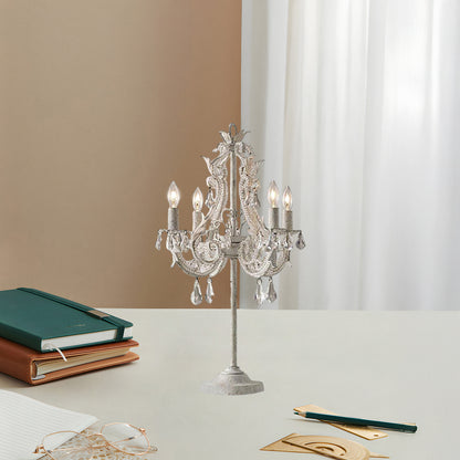 Candle Holder Classic Crystal Table Lamp