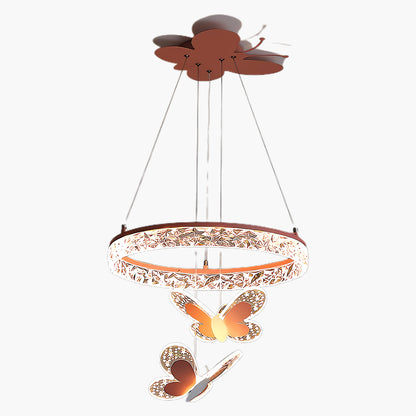 Cartoon Butterfly Acrylic Eclectic Metal Pendant Lamp