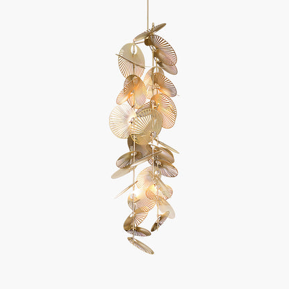 Cattail Leaf Eclectic Metal Chandelier