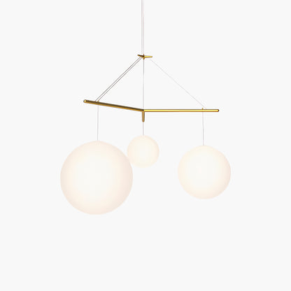 Celestial Orb Trio Minimalist Crystal Pendant Lamp