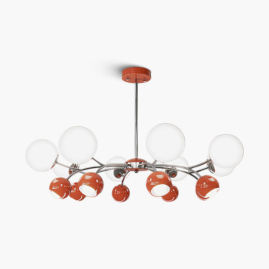 Celestial Spheres Mid-century Crystal Chandelier