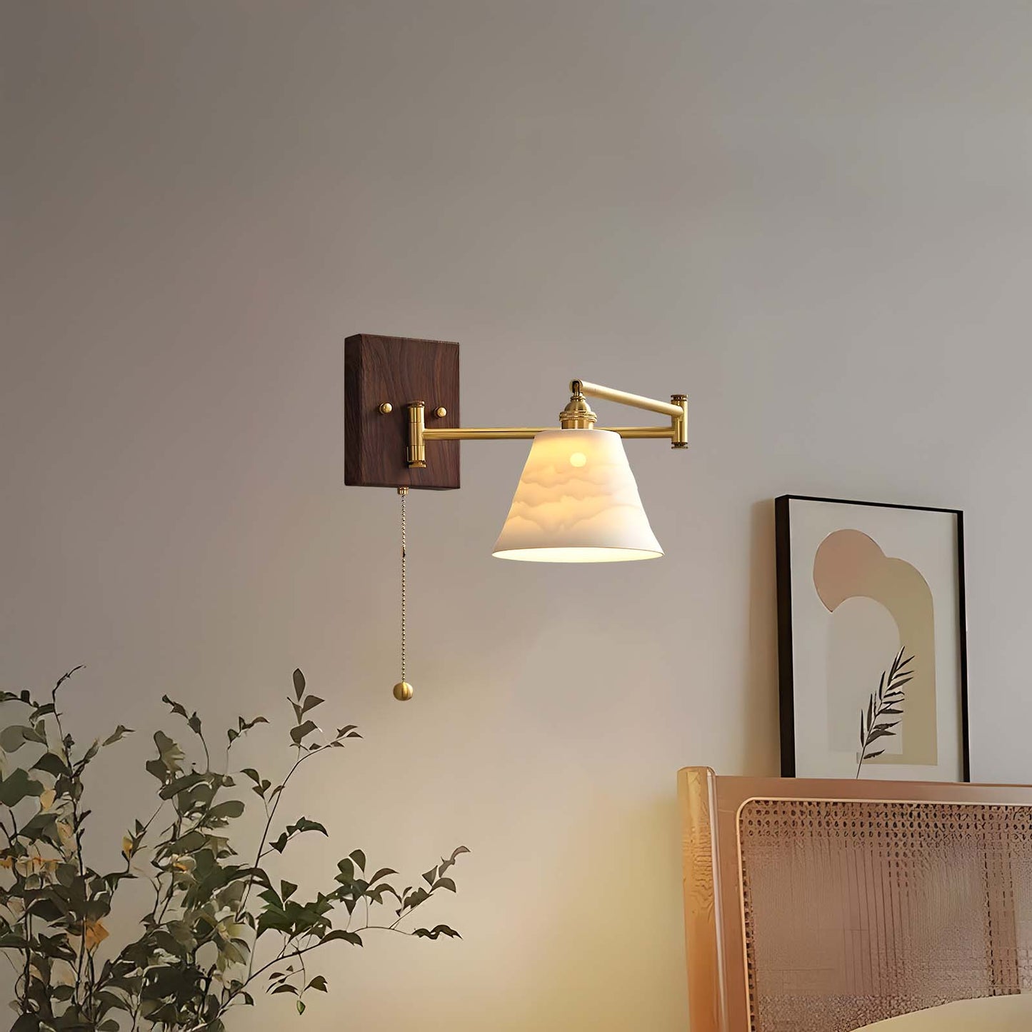 Ceramic Geometry Modern Metal Wall Lamp