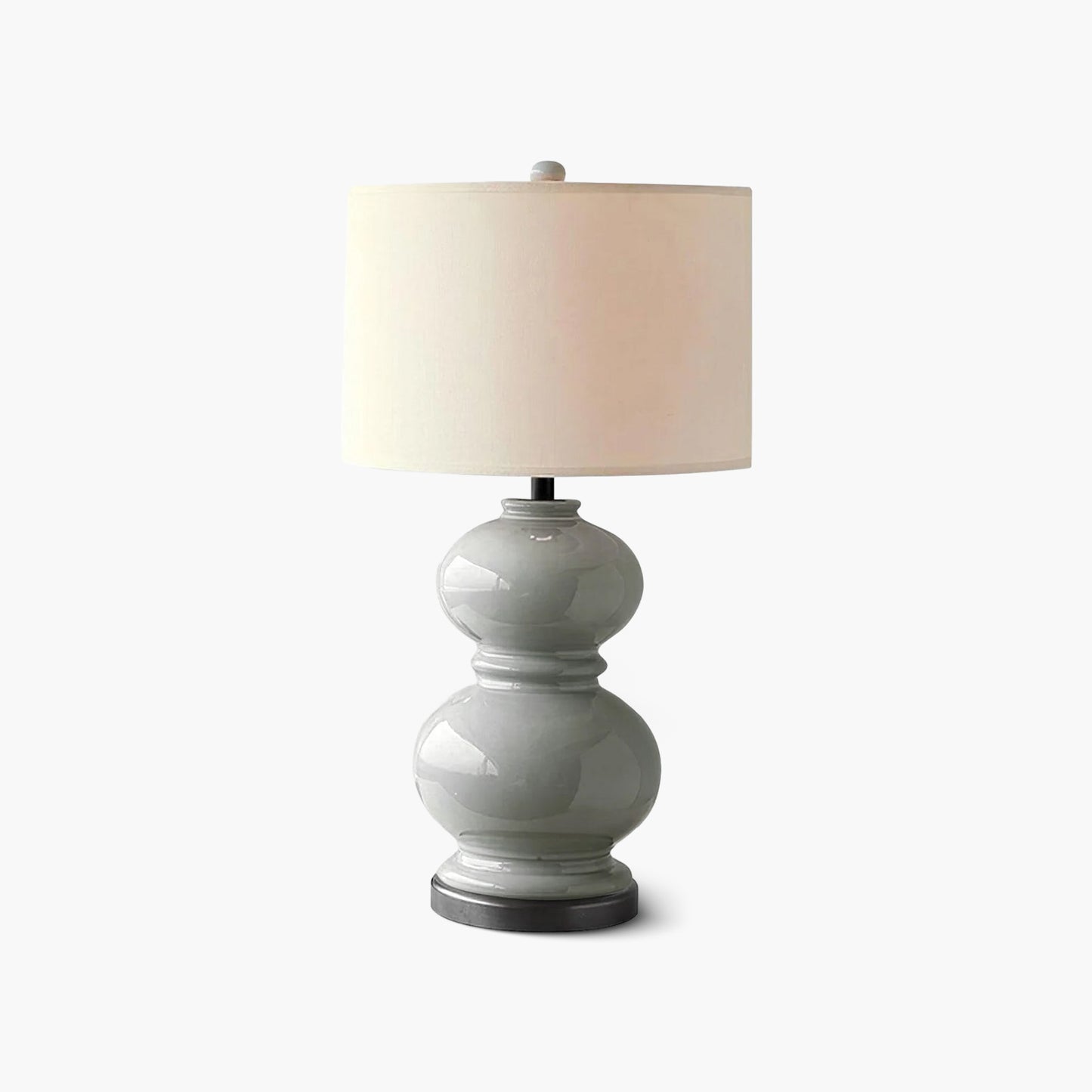 Ceramic Gourd Classic Metal Table Lamp