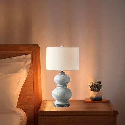 Ceramic Gourd Classic Metal Table Lamp