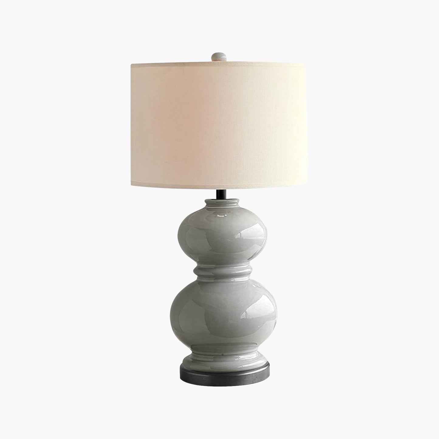 Ceramic Gourd Classic Metal Table Lamp