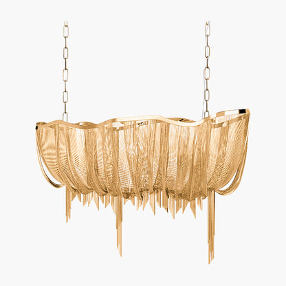 Chains Shimmering Eclectic Metal Chandelier