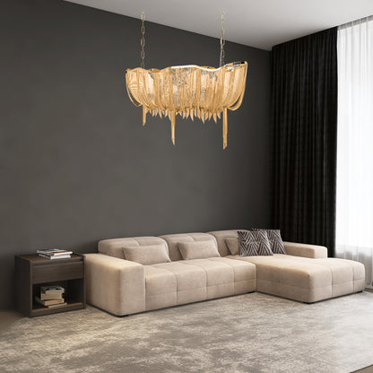 Chains Shimmering Eclectic Metal Chandelier