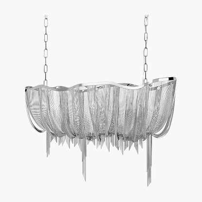 Chains Shimmering Eclectic Metal Chandelier