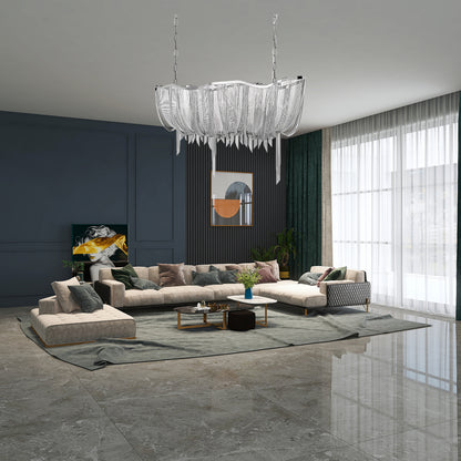 Chains Shimmering Eclectic Metal Chandelier