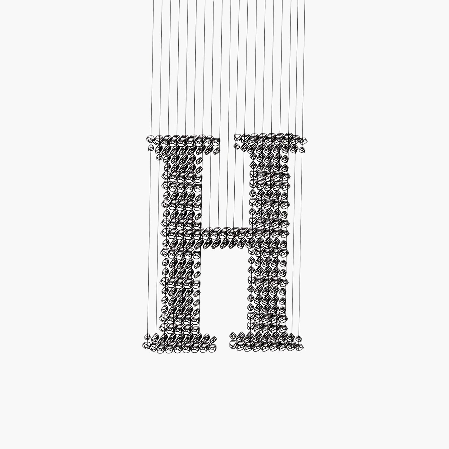 Charcoal Minimalist Metal Chandeliers H