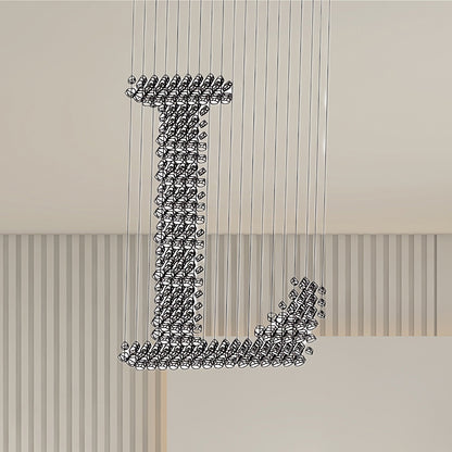 Charcoal Minimalist Metal Chandeliers L