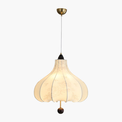 Chestnut Fabric Vintage Metal Pendant Light