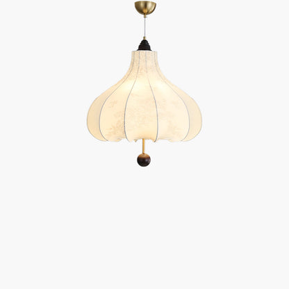 Chestnut Fabric Vintage Metal Pendant Light