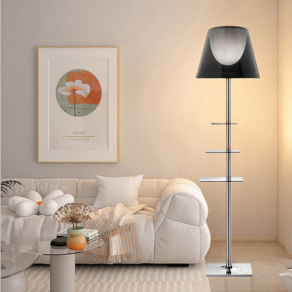 Chrome Prism Side Table Modern Metal Floor Lamp