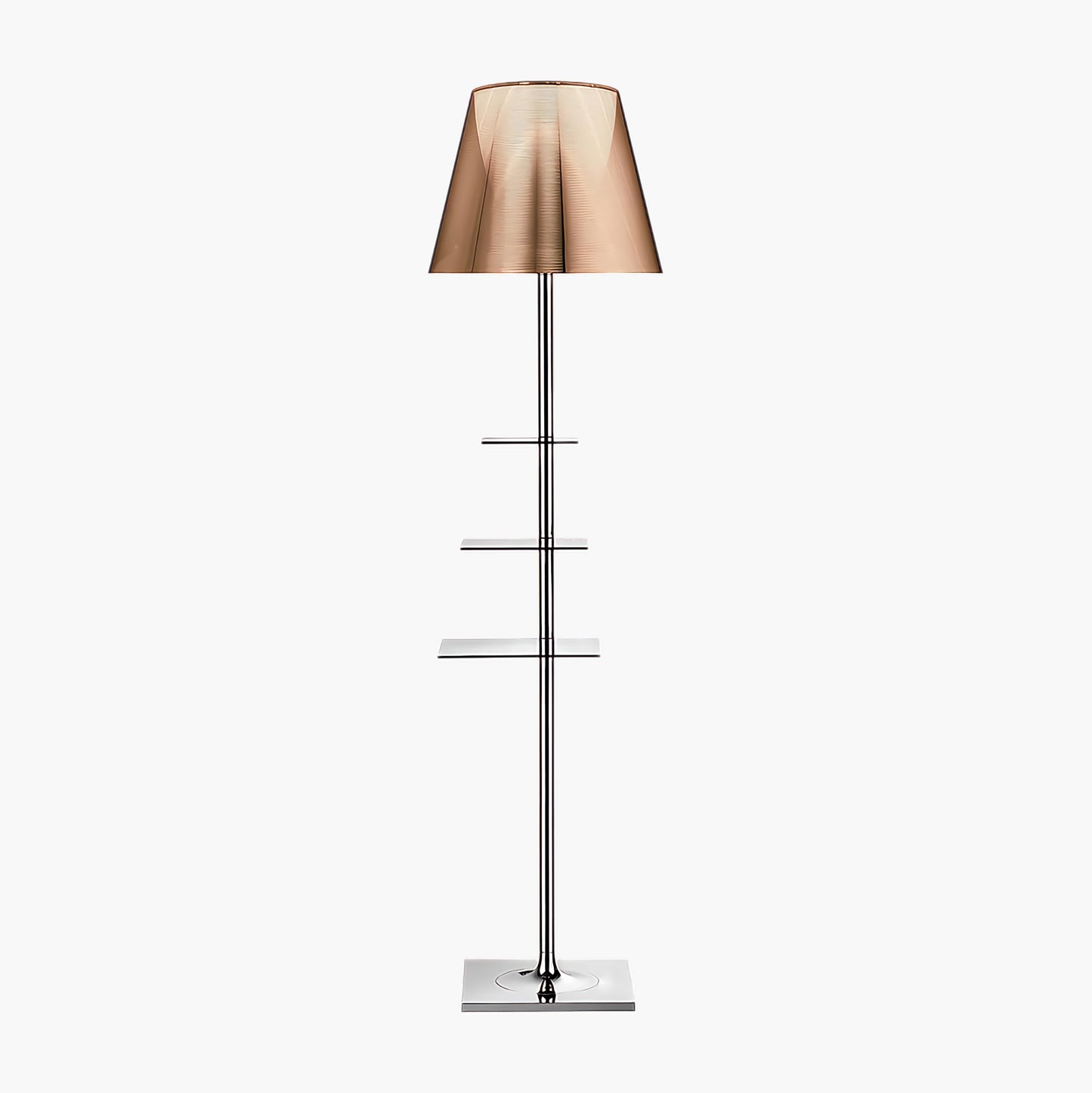 Chrome Prism Side Table Modern Metal Floor Lamp