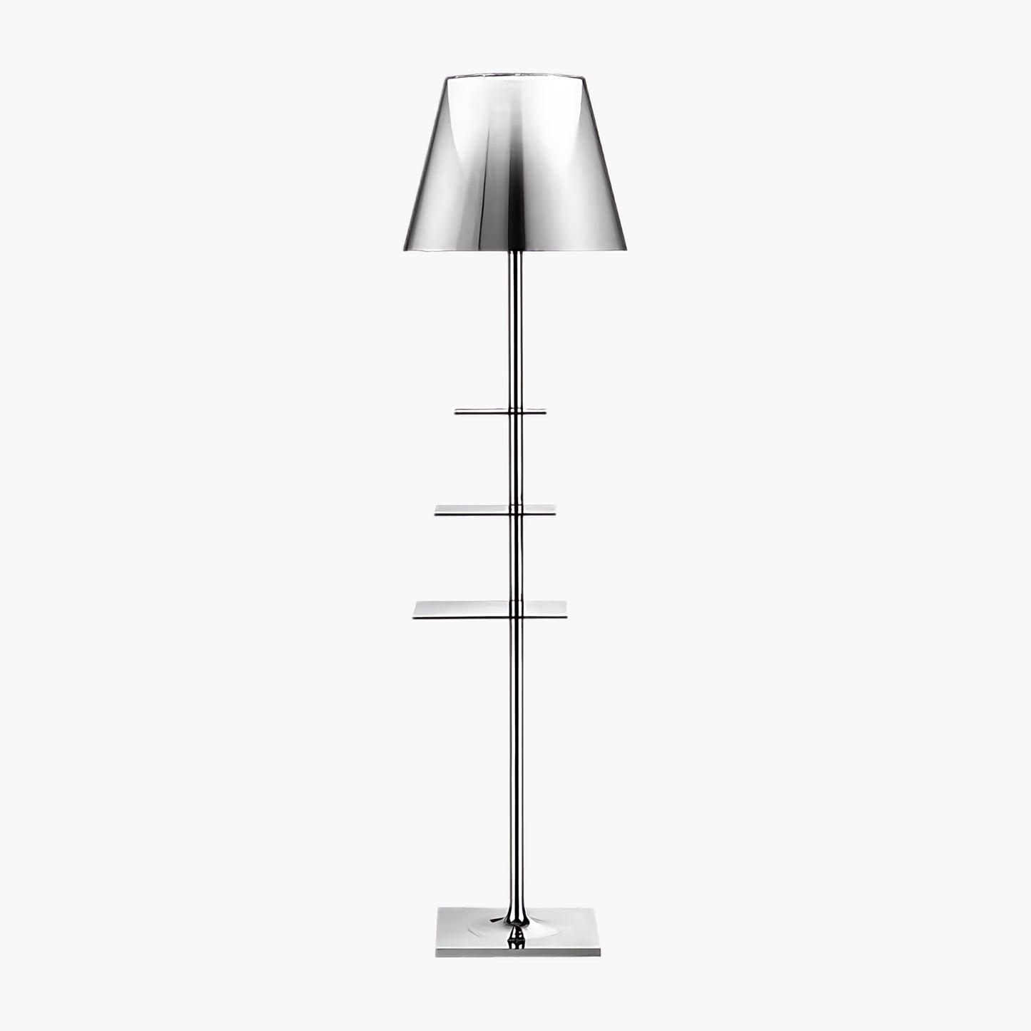 Chrome Prism Side Table Modern Metal Floor Lamp