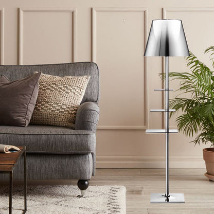 Chrome Prism Side Table Modern Metal Floor Lamp