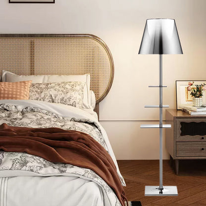 Chrome Prism Side Table Modern Metal Floor Lamp