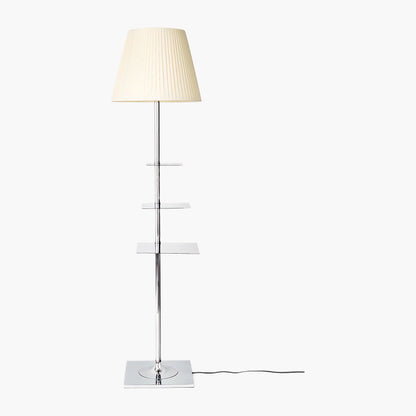 Chrome Prism Side Table Modern Metal Floor Lamp