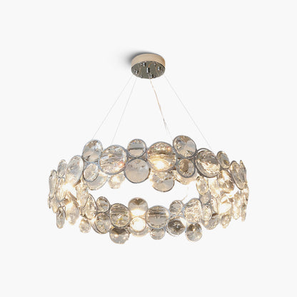 Chrome Round Crystal Modern Steel Chandelier