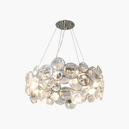 Chrome Round Crystal Modern Steel Chandelier