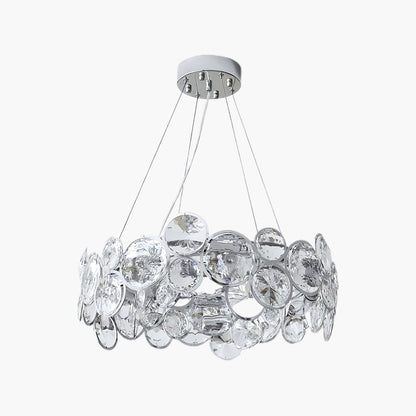 Chrome Round Crystal Modern Steel Chandelier