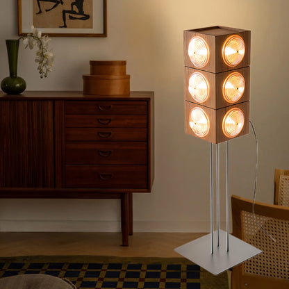 Cinematic Lightbox Camera Vintage Crystal Floor Lamp