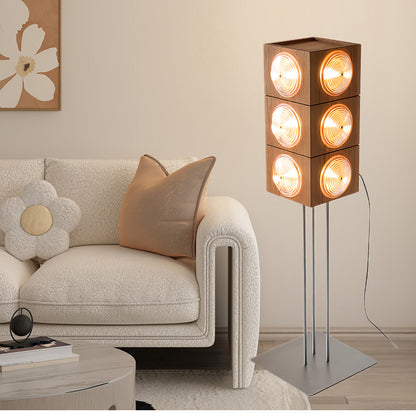 Cinematic Lightbox Camera Vintage Crystal Floor Lamp