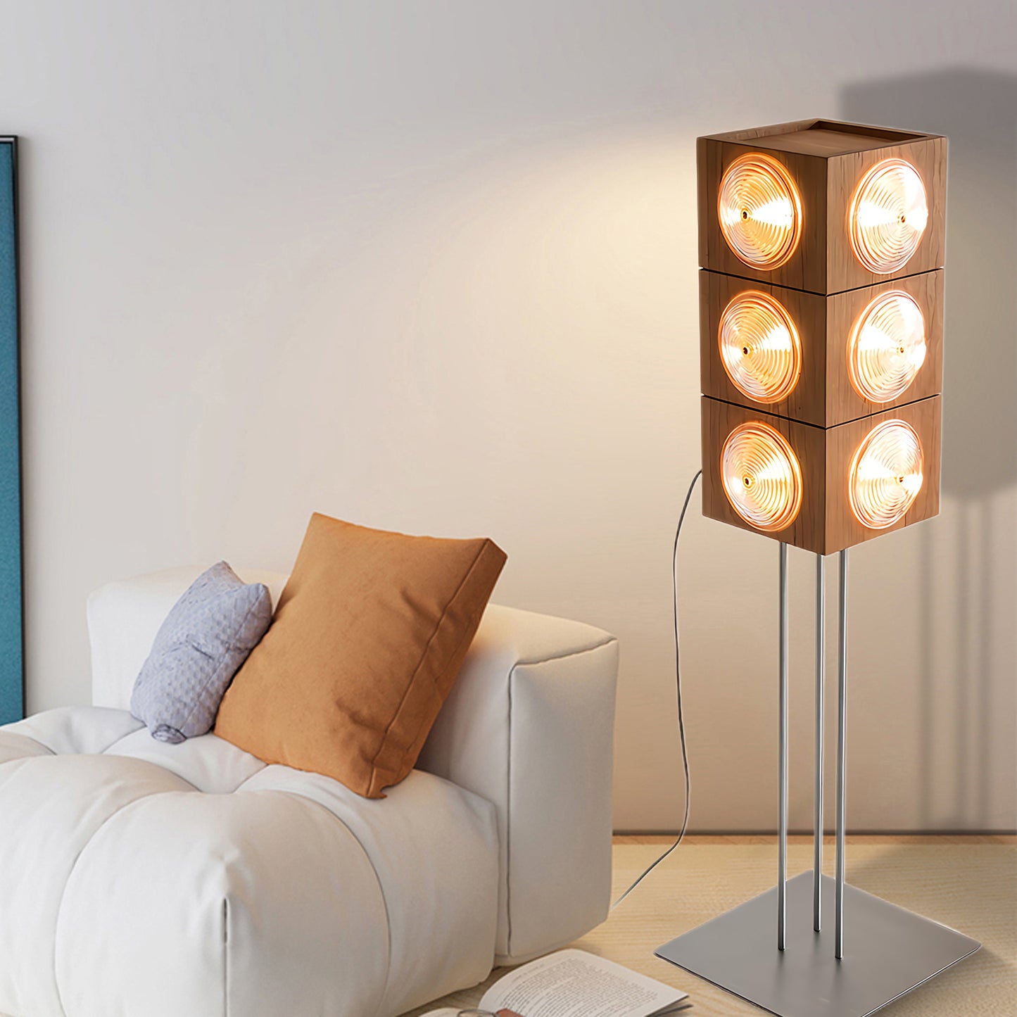 Cinematic Lightbox Camera Vintage Crystal Floor Lamp