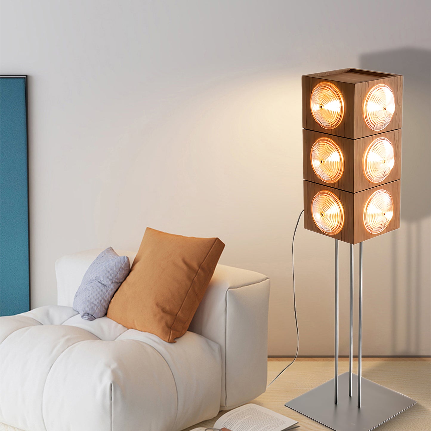 Cinematic Lightbox Camera Vintage Crystal Floor Lamp