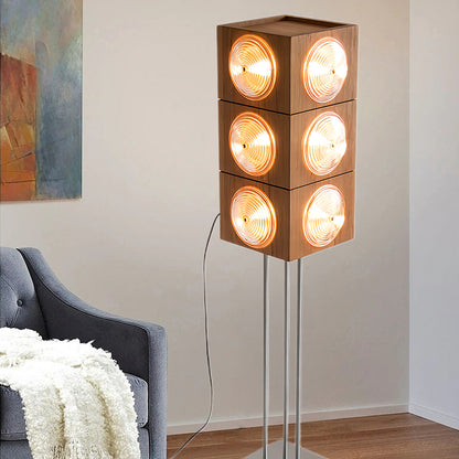 Cinematic Lightbox Camera Vintage Crystal Floor Lamp