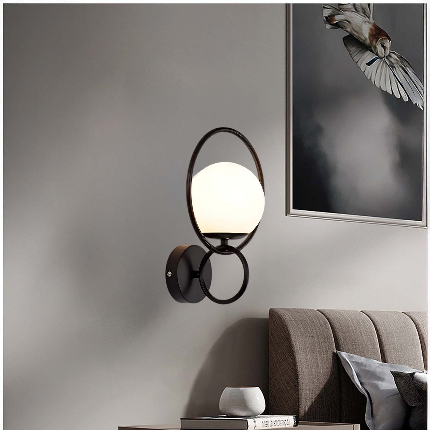 Circle Global Modern Crystal Wall Lamp