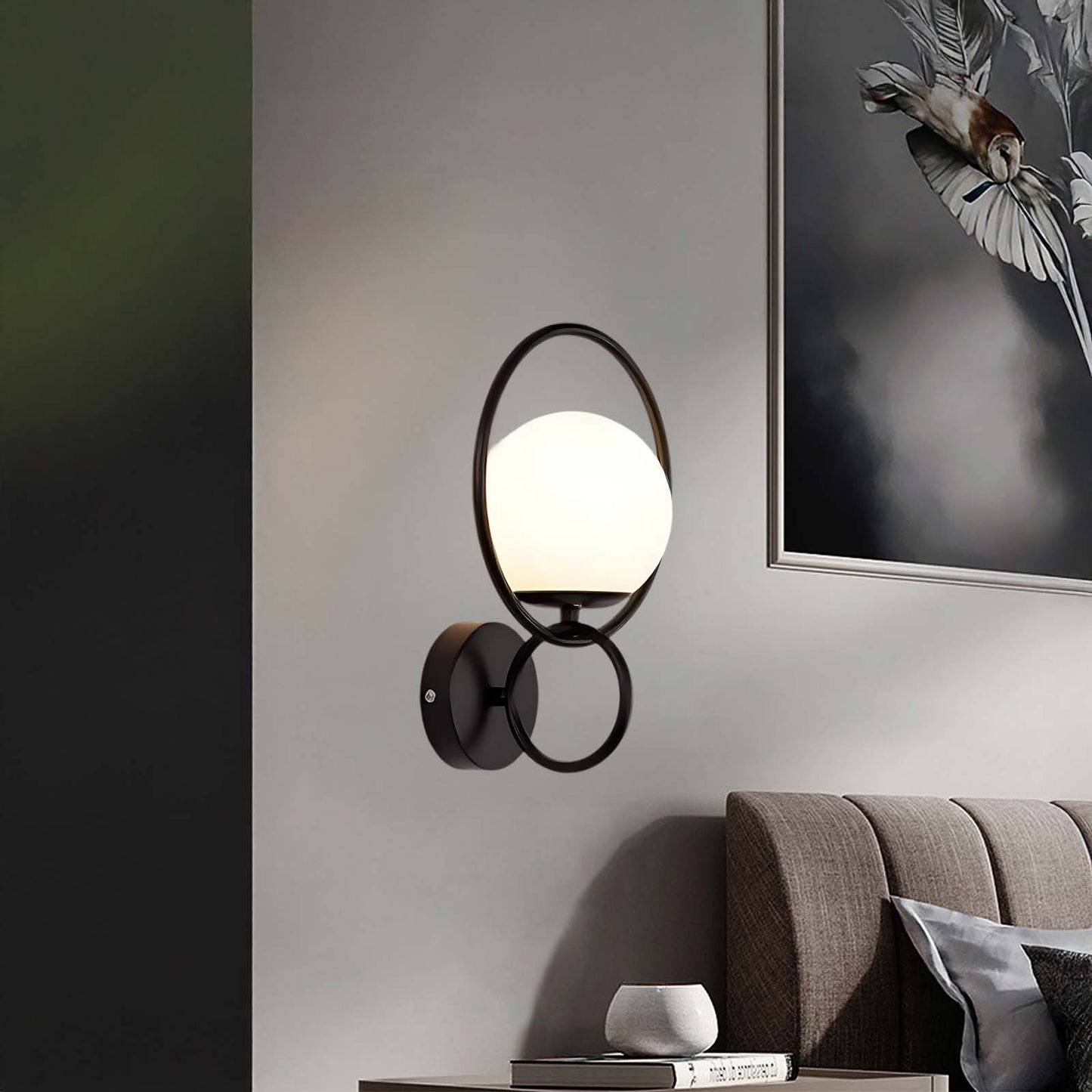 Circle Global Modern Crystal Wall Lamp