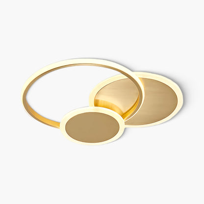 Circles LED Modern Brass Ceiling Light