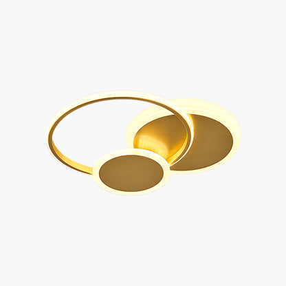 Circles LED Modern Brass Ceiling Light