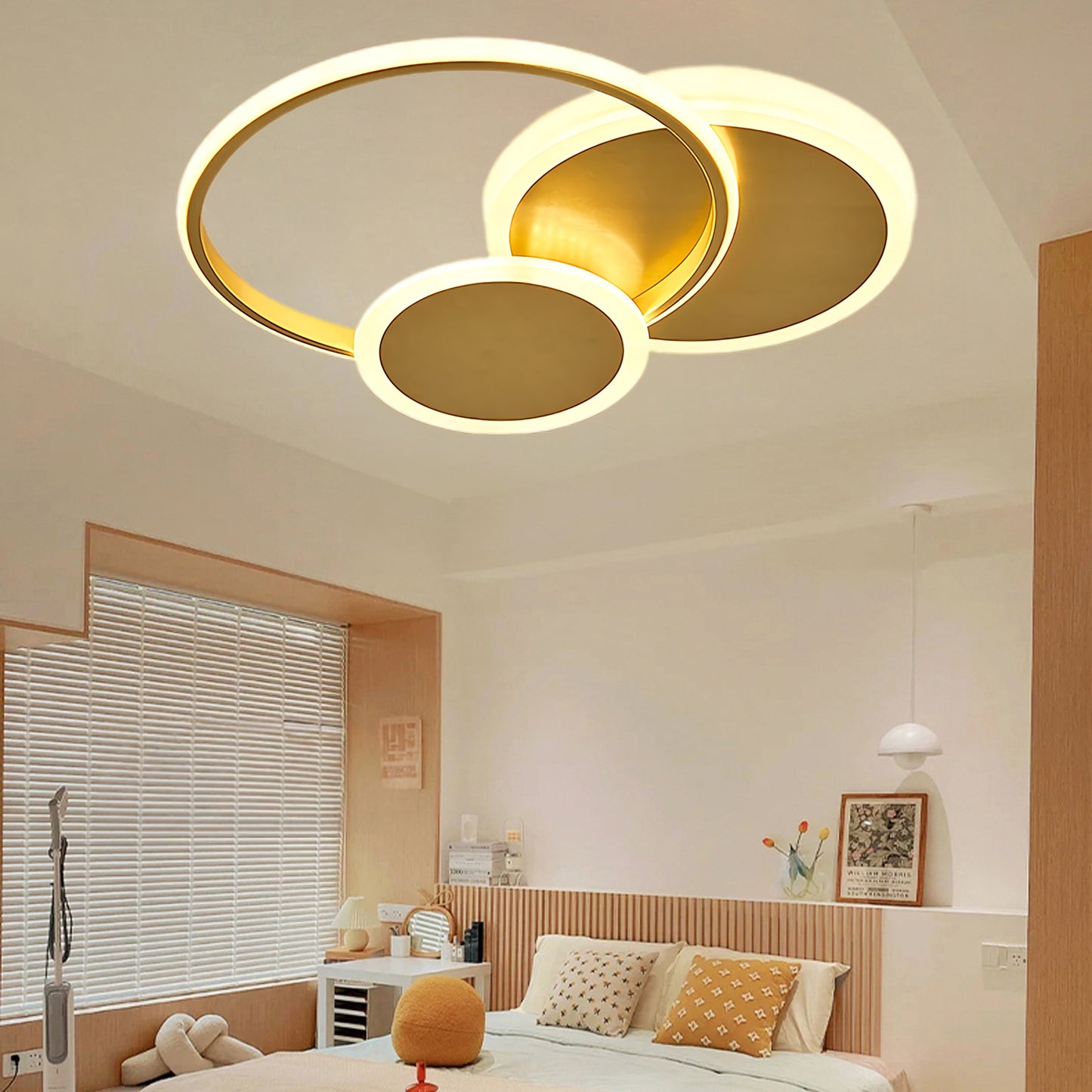 Circles LED Modern Brass Ceiling Light