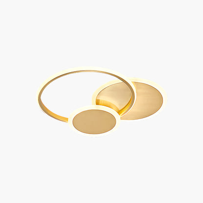 Circles LED Modern Brass Ceiling Light