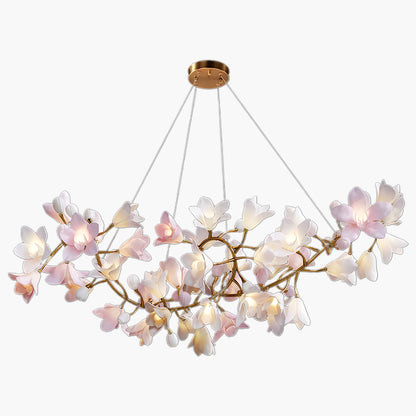 Circular Blossom Art Deco Ceramic Chandelier