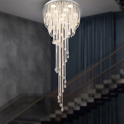 Symphony Spiral Classic Steel Chandelier