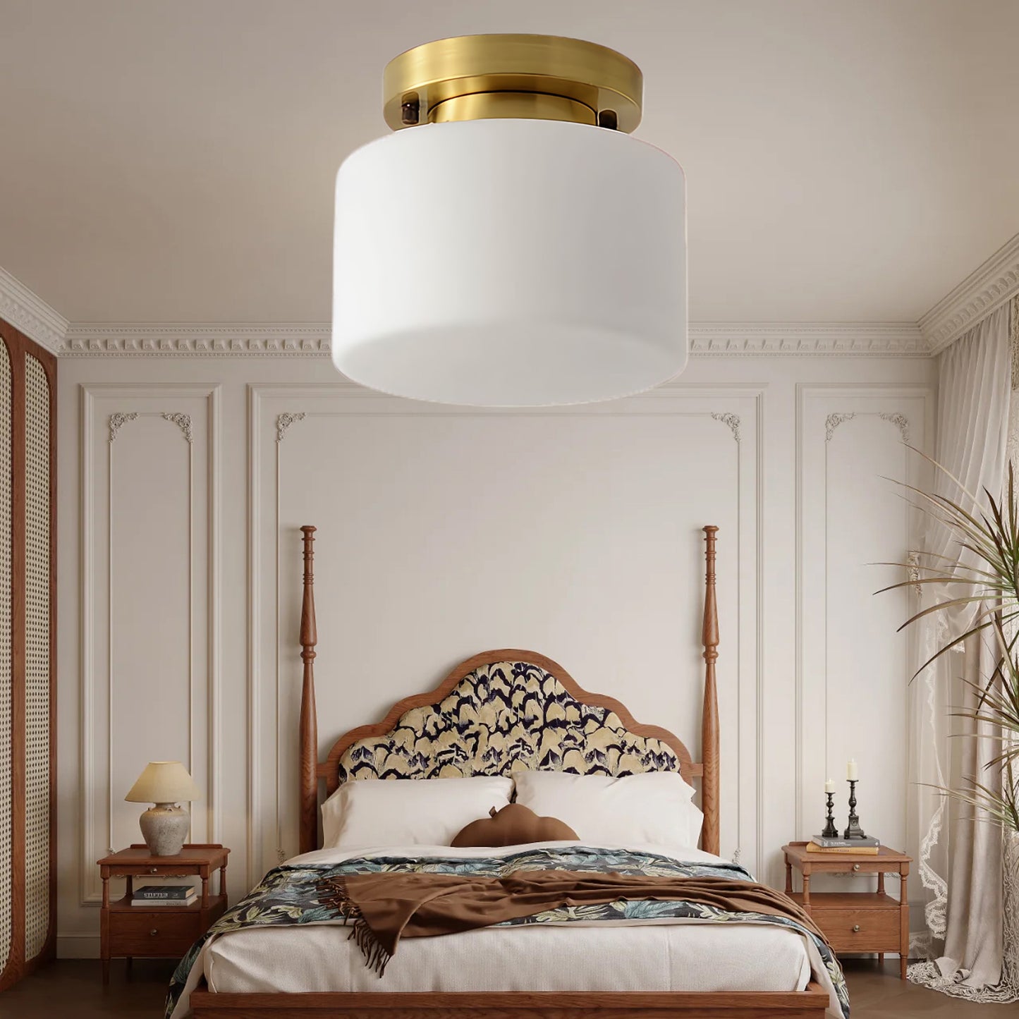 Clinio Flush Mount Traditional Crystal Ceiling Light