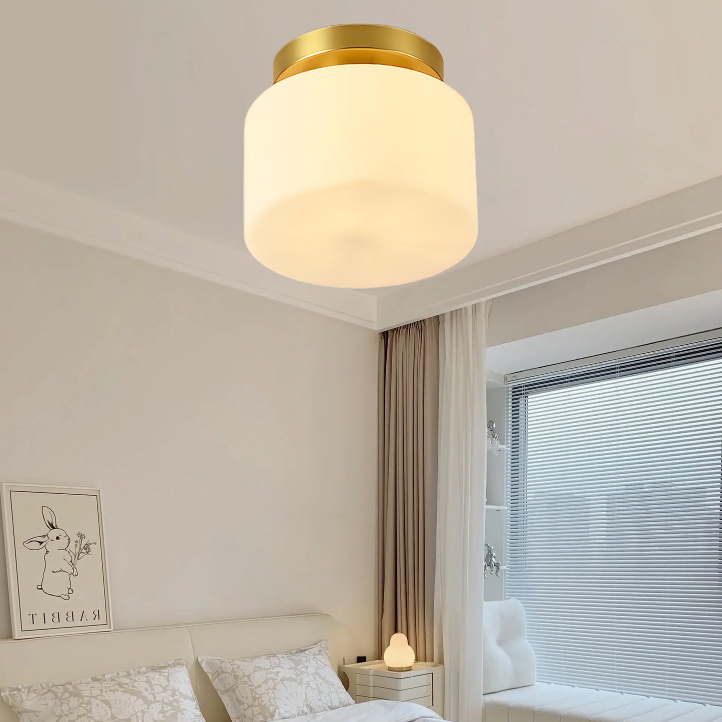 Clinio Flush Mount Traditional Crystal Ceiling Light