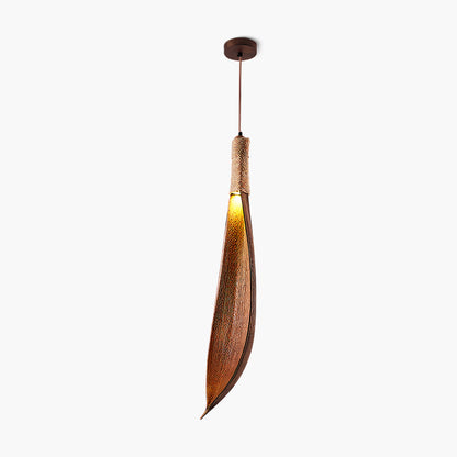 Cocoa Leaf Rustic Metal Pendant Lamp