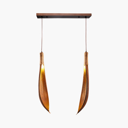 Cocoa Leaf Rustic Metal Pendant Lamp