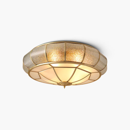 Colonial Drum Classic Crystal Ceiling Light